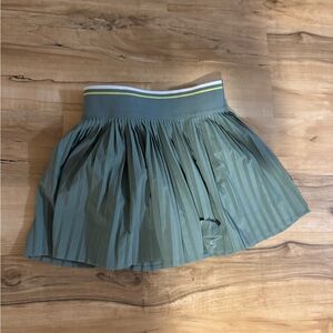 Pleated Green Skirt